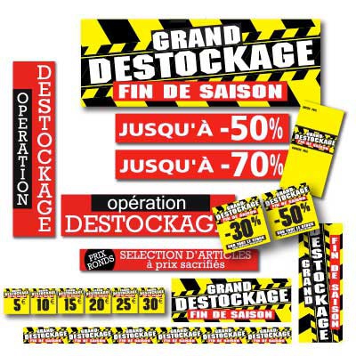 Affiches DESTOCKAGE FIN DE SAISON