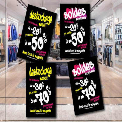 -20 à -50%, -30 à -70% -20 à -50%, -30 à -70%
