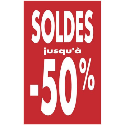 Affiche papier SOLDES D'HIVER L50 H50cm