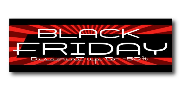 Affiche "BLACK FRIDAY" L60 H15 cm