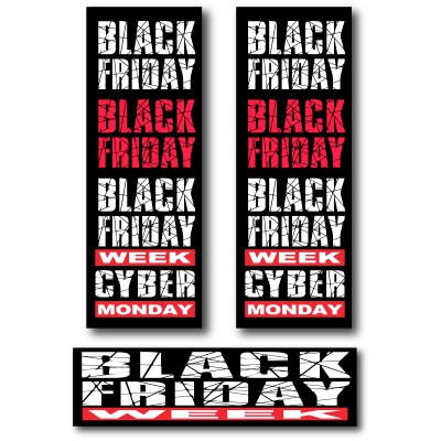 KIT 3 affiches "BLACK FRIDAY"