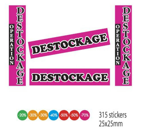 Kit "DESTOCKAGE" et 315 stickers