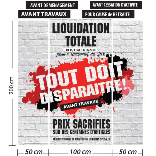 PANORAMIQUE VITRINE personnalisable L200 H 200 cm LT