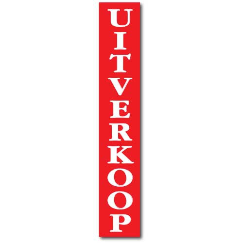 Poster  "UITVERKOOP" L30  H168cm