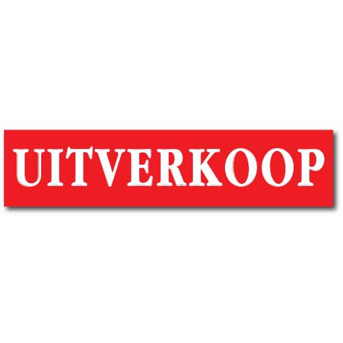 Poster  "UITVERKOOP" L82 H20 cm