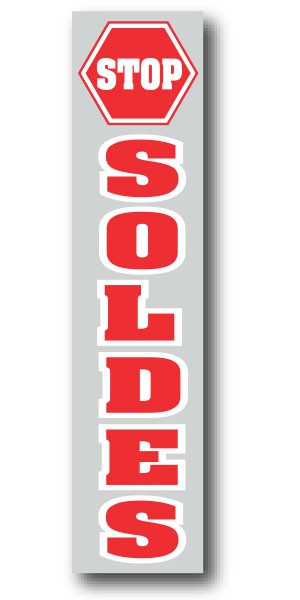 Affiche "SOLDES"  L40 H165 cm