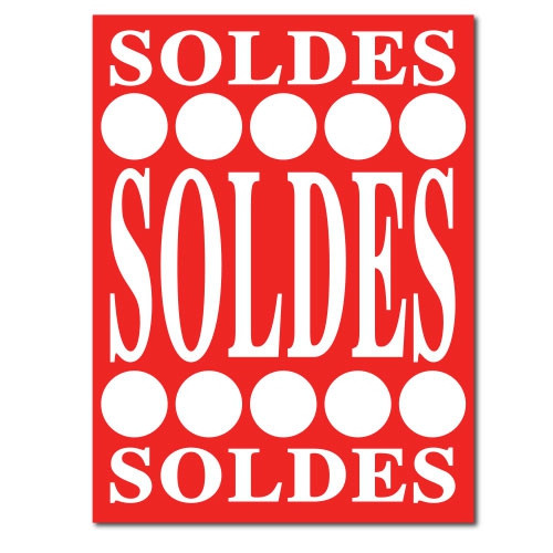 Affiche SOLDES L60 H80 cm