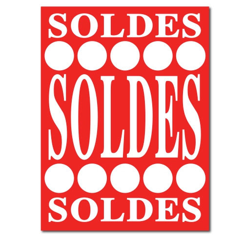 Affiche "SOLDES" L60 H80 cm