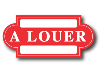 Carton "A LOUER" L47 H22 cm