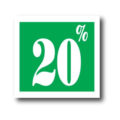 Affiche "20%" L40 H40 cm