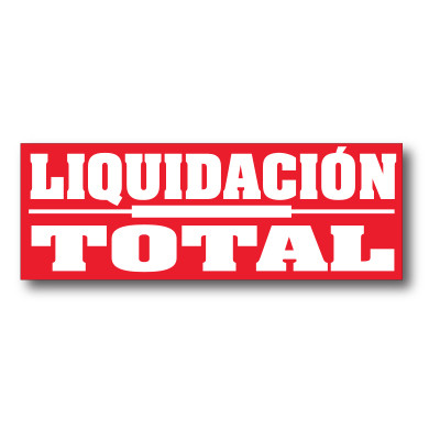 Cartel LIQUIDACION TOTAL 168 x 60 cm