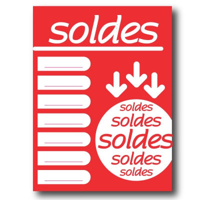 Affiche "SOLDES" L60 H80 cm