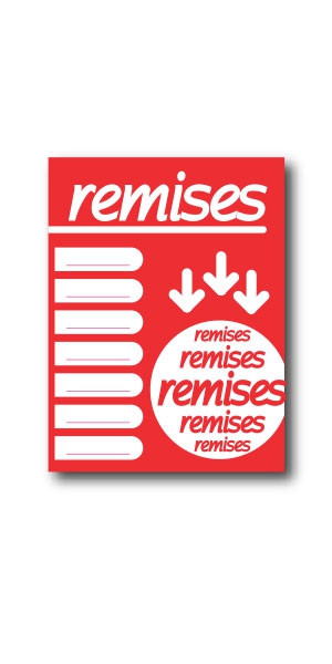 Affiche "REMISES" L30 H40 cm