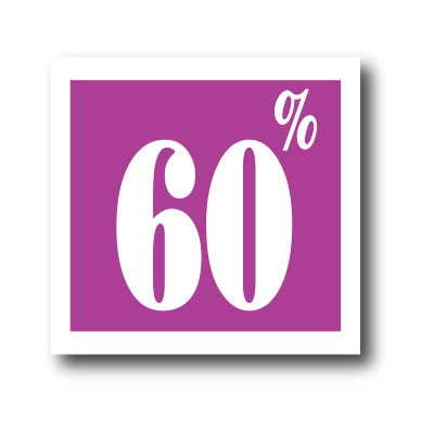 Affiche "60%" L40 H40 cm