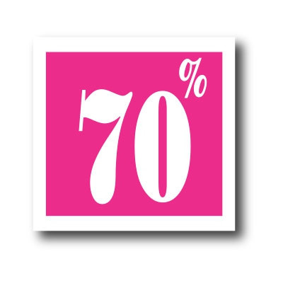 Affiche "70%" L40 H40 cm