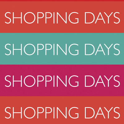 panneau  SHOPPING DAYS  L33 H33cm