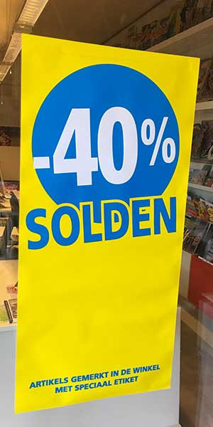 Poster SOLDEN 40%, 115 x 56 cm 