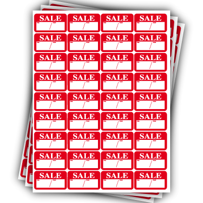 108 stickers "SALE"