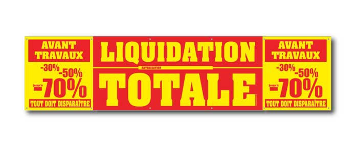 Bâche LIQUIDATION TOTALE L250 H 60 cm