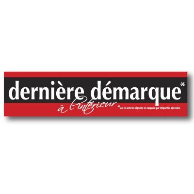 Affiche "DERNIERE DEMARQUE"  L115 H28cm