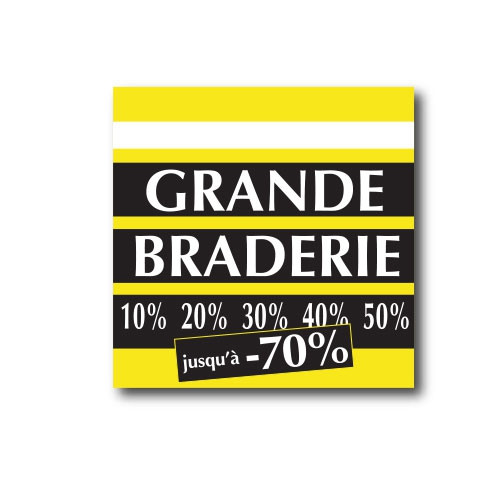 Affiche "Grande braderie" L40 H40 cm