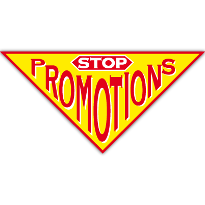 Affiche "STOP PROMOTIONS" L82 H41 cm