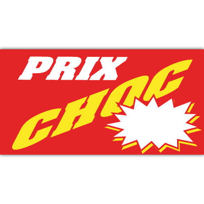 Affiche "PRIX CHOC" L58 H29 cm
