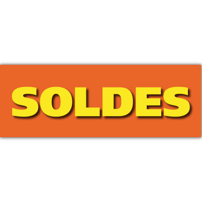 Carton "SOLDES" L68 H24 cm