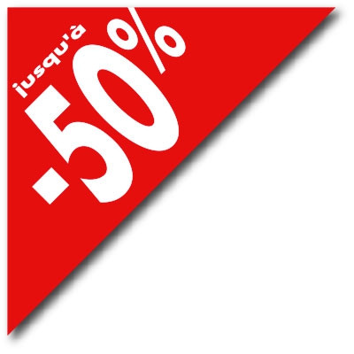 Affiche "JUSQU'A-50%" L56 H56 cm