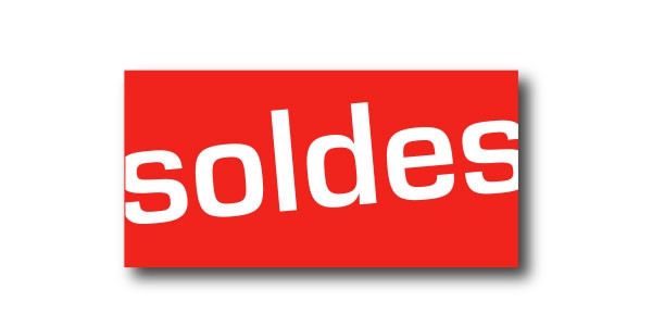 Affiche "SOLDES" L60 H30 cm