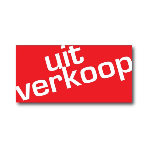 Affiche "UITVERKOOP" L60 H30 cm