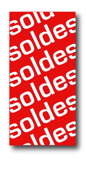 Affiche "SOLDES" L40 H80 cm