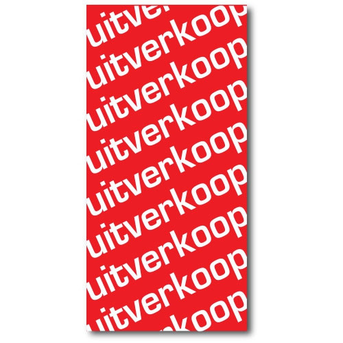 Affiche "UITVERKOOP" L40 H80 cm