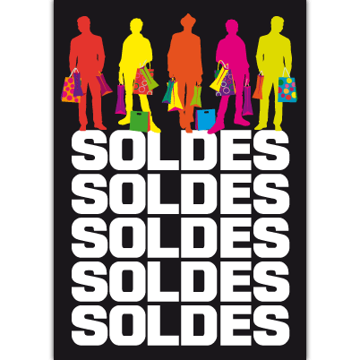 Panneau "SOLDES" L70 H100  cm