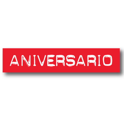 Cartel ANIVERSARIO, 70 x 14 cm 