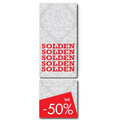 Cardboard "SOLDEN-50%" L34 H105 cm