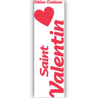 PVC transparent "st valentin" L20 H60 cm