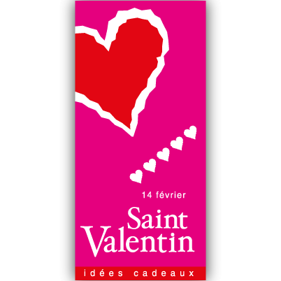 Affiche "Saint Valentin" L40 H83 cm
