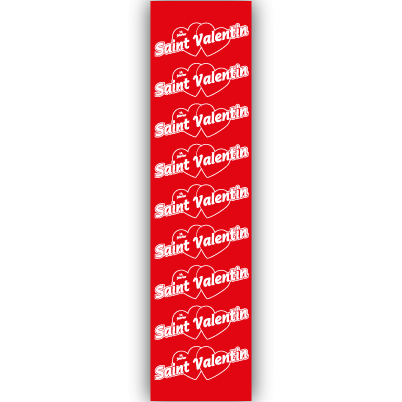 Affiche "Saint Valentin" L30 H117 cm