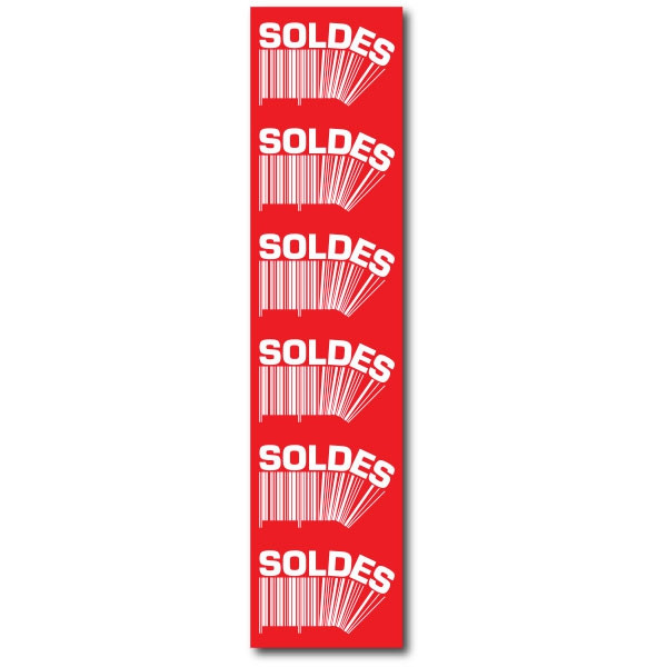 Affiche "SOLDES" L40 H168 cm