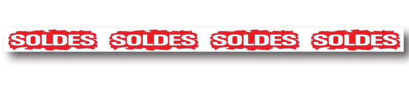 Affiche bandeau "SOLDES" L168 H10cm