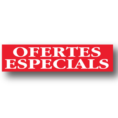 Cartel OFERTES ESPECIALS, 86 x 20 cm