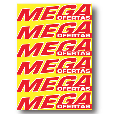 Cartel MEGA OFERTAS, L60 H80 cm