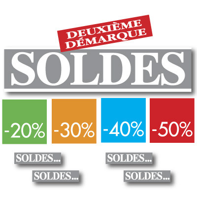 Kit de 10 affiches " SOLDES"