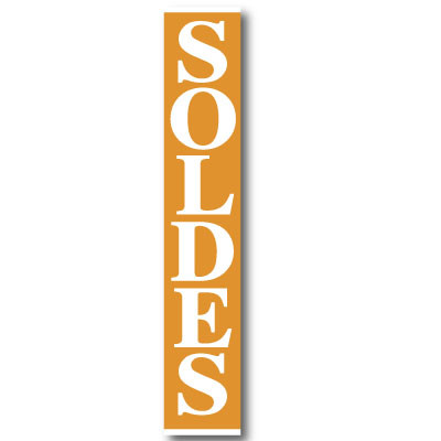 affiche papier  "SOLDES" verticale 168 x 30 cm