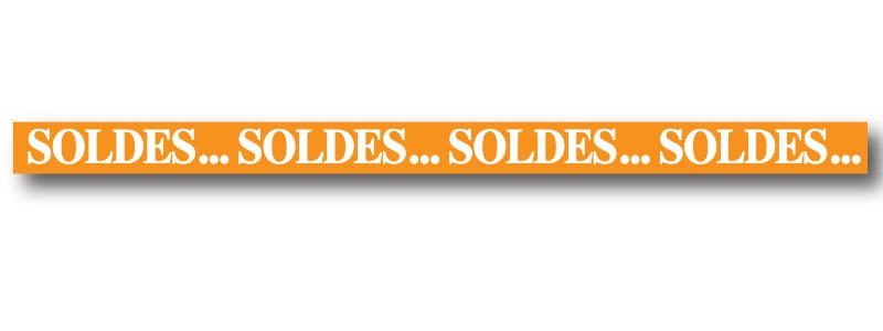 Bandeau "SOLDES...SOLDES...SOLDES..." L10 H168 cm
