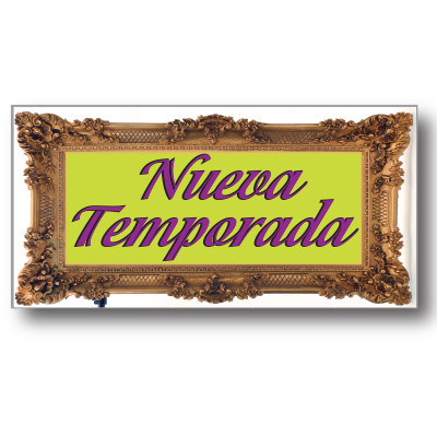 Cartel NUEVA TEMPORADA, 58 x 29 cm 