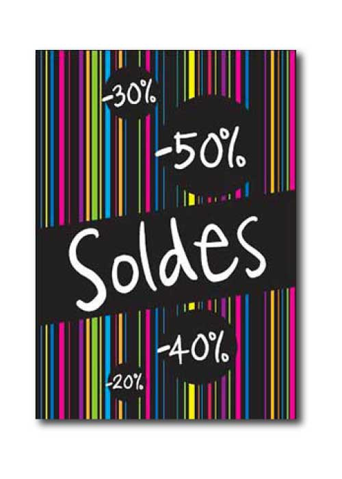 Affiche XXL SOLDES D'HIVER  L120 H170cm