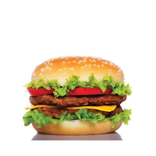 Sticker pour table basse IKEA Lack décor "BIG BURGER" L55 H 55 cm