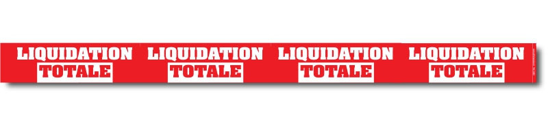 Affiche "Liquidation totale" L168 H10 cm
